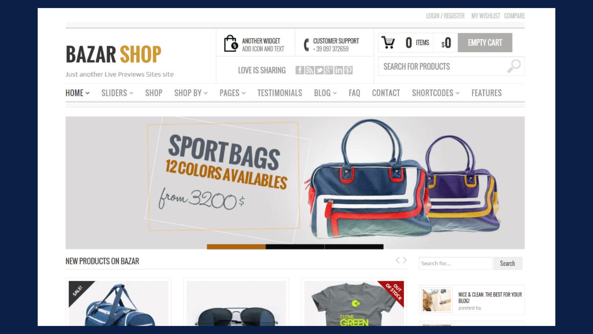 Bazar β Multipurpose WooCommerce WordPress Theme Screenshot