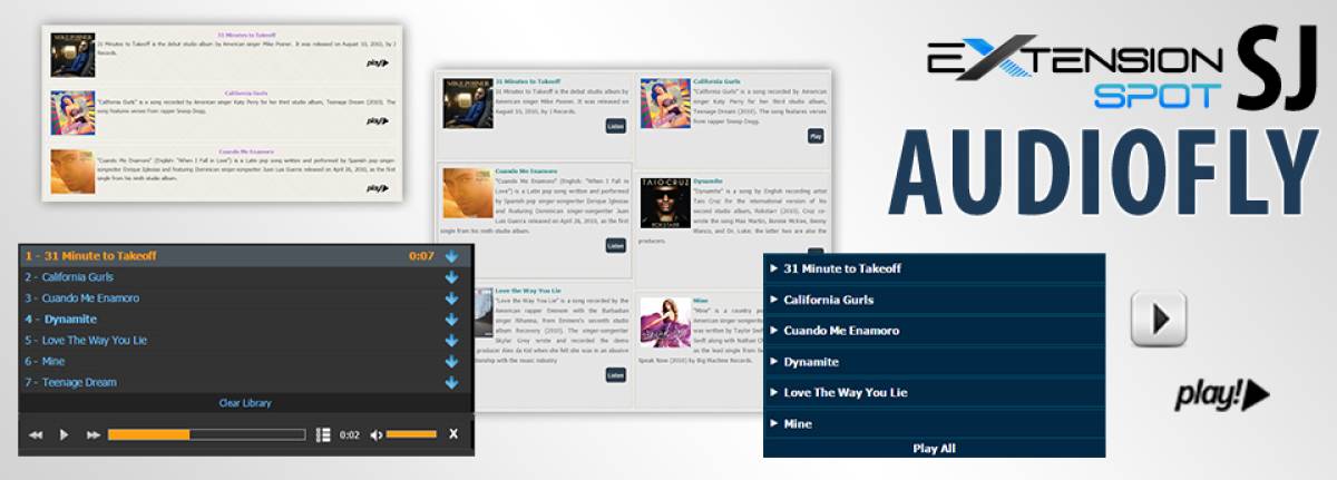 Sj Html5 Audiofly - Joomla Extension (Version 1.6)