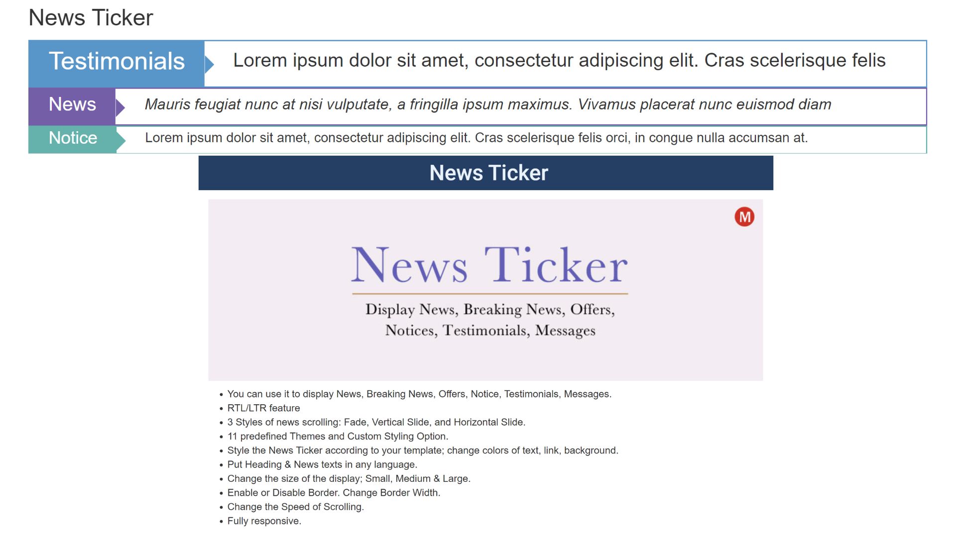 News Ticker Contona 2.0.6