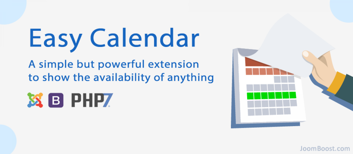 Easy Calendar - Joomla Extension