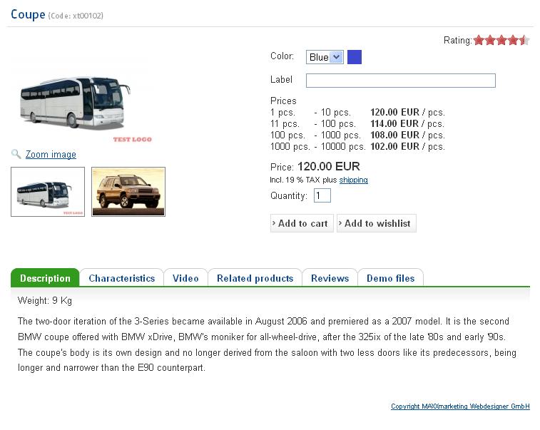 Product Detail Tabs Template - Joomla Extension