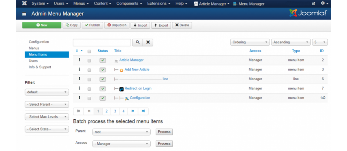 Admin Menu Manager Pro - Joomla Extension