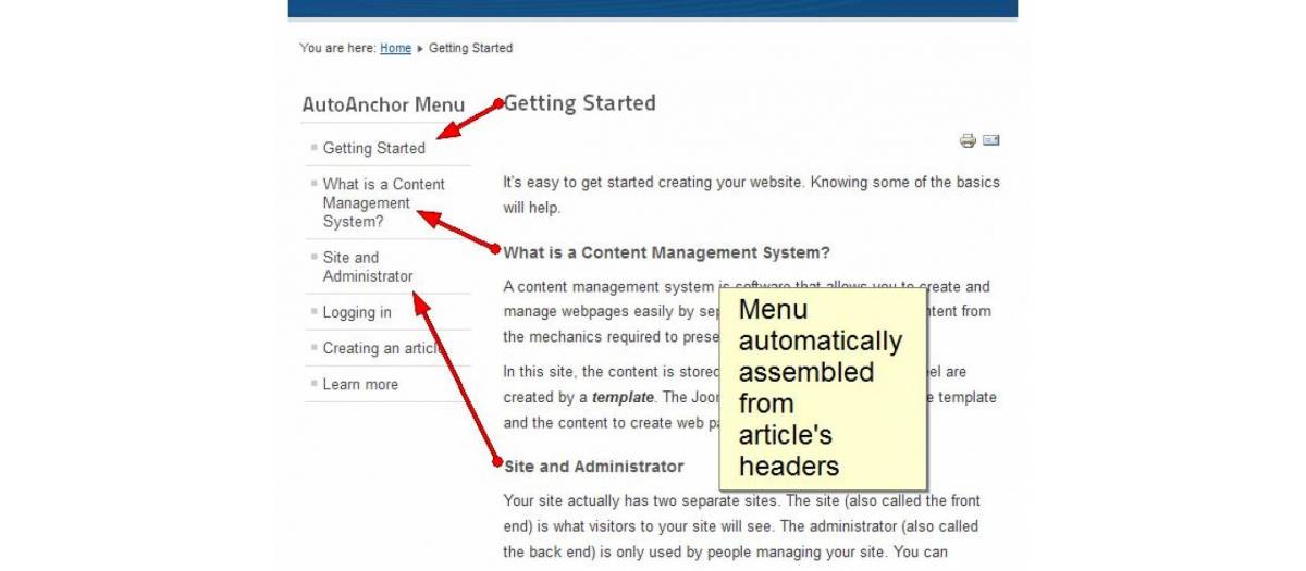 AutoAnchor - Joomla Extension