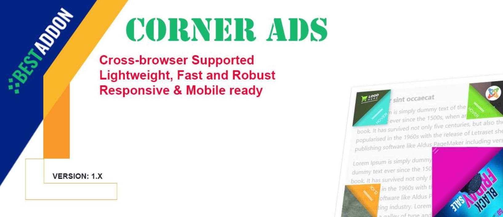 Ba Corner Ads Joomla Extension