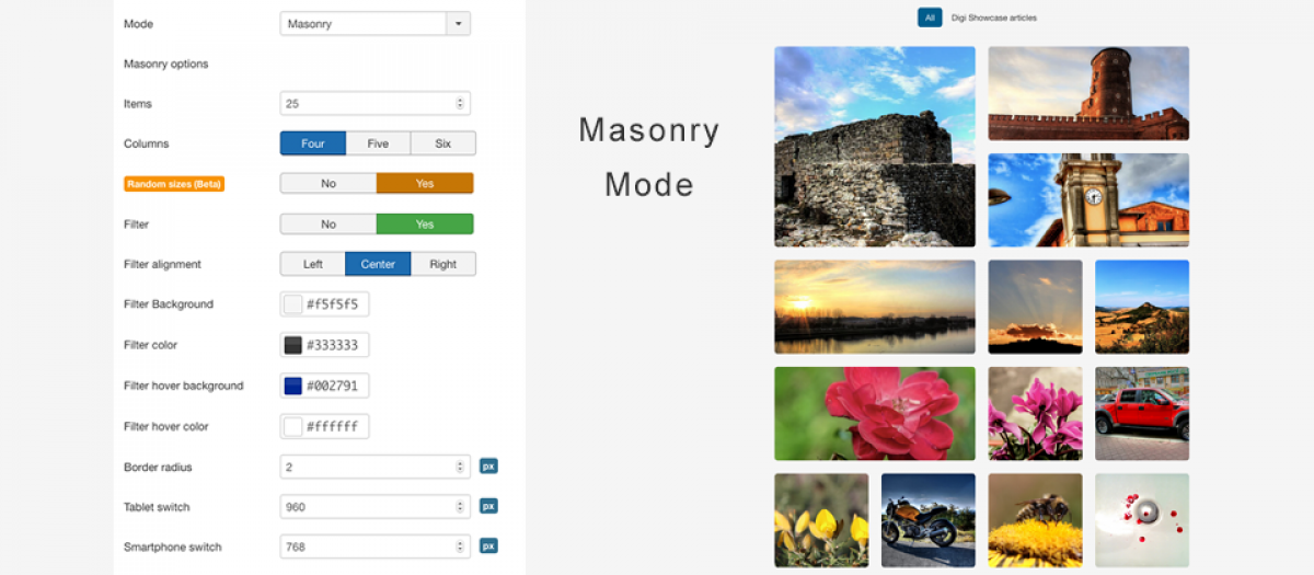 Digi Showcase Joomla Extension