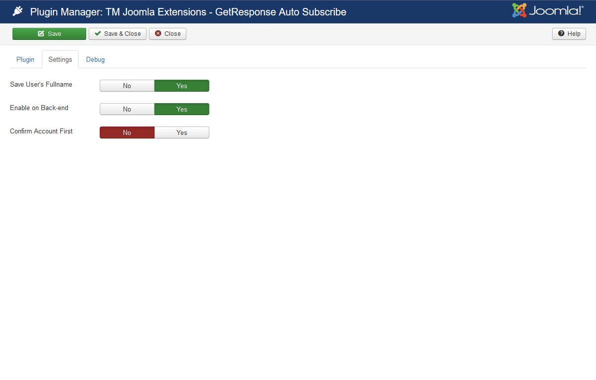Getresponse Auto Subscribe Joomla Extension