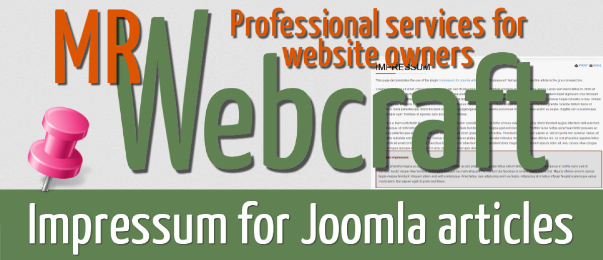 Impressum Plugin - Joomla Extension