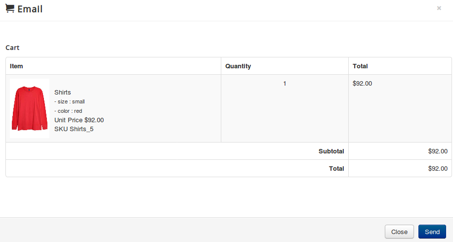 J2Store App Email Basket - Joomla Extension