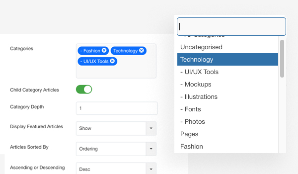 JA Content Listing Module - Joomla Extension