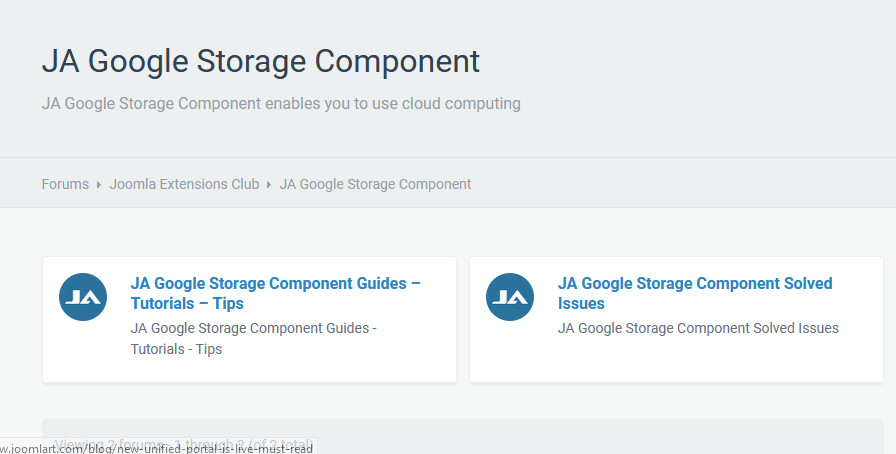 JA Google Cloud Storage - Joomla Extension