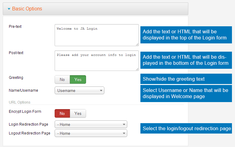 JA Login Module - Joomla Extension