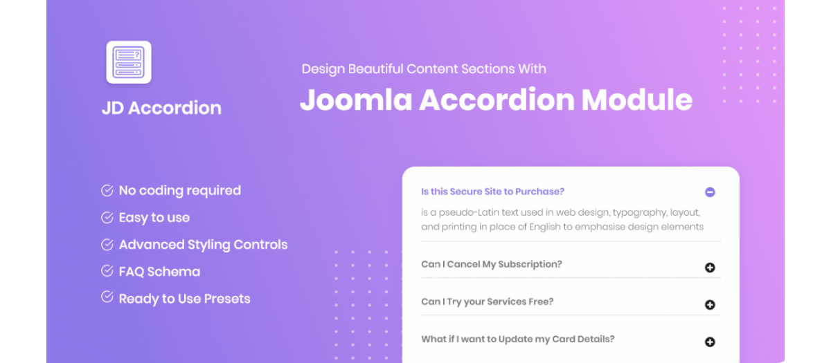 JD Accordion - Joomla Extension