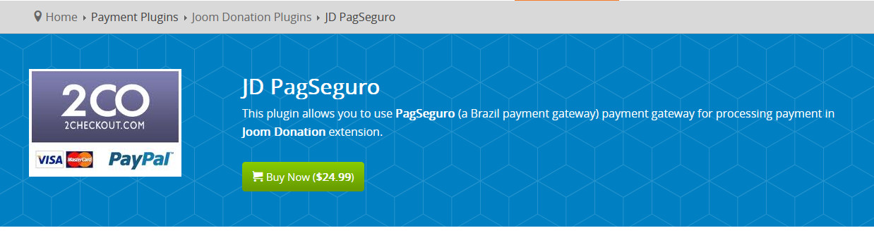 JD PagSeguro Payment Plugin - Joomla Extension