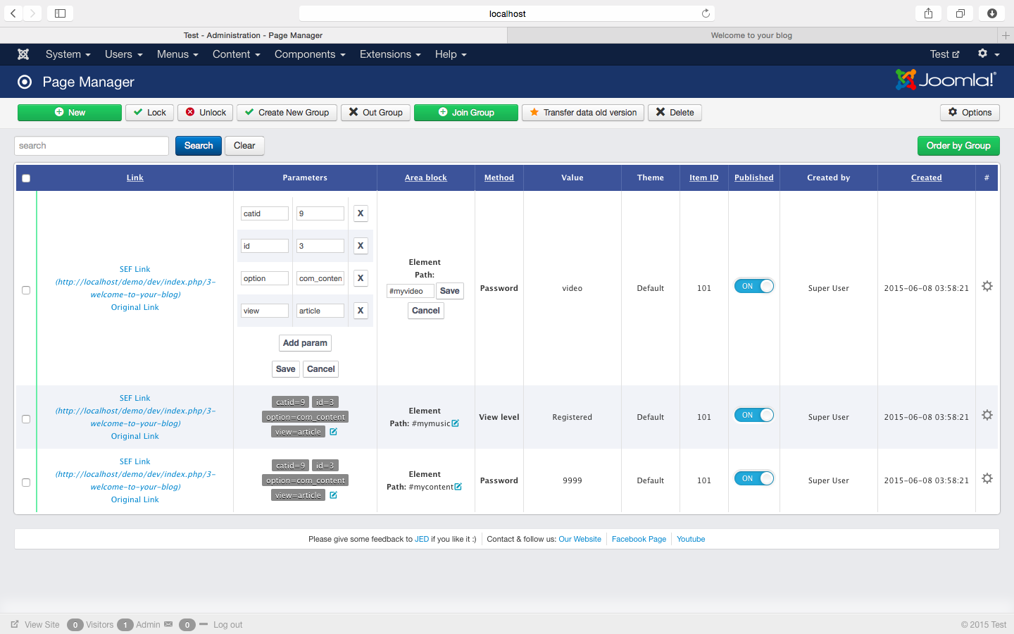 Jlex Block Joomla Extension 2
