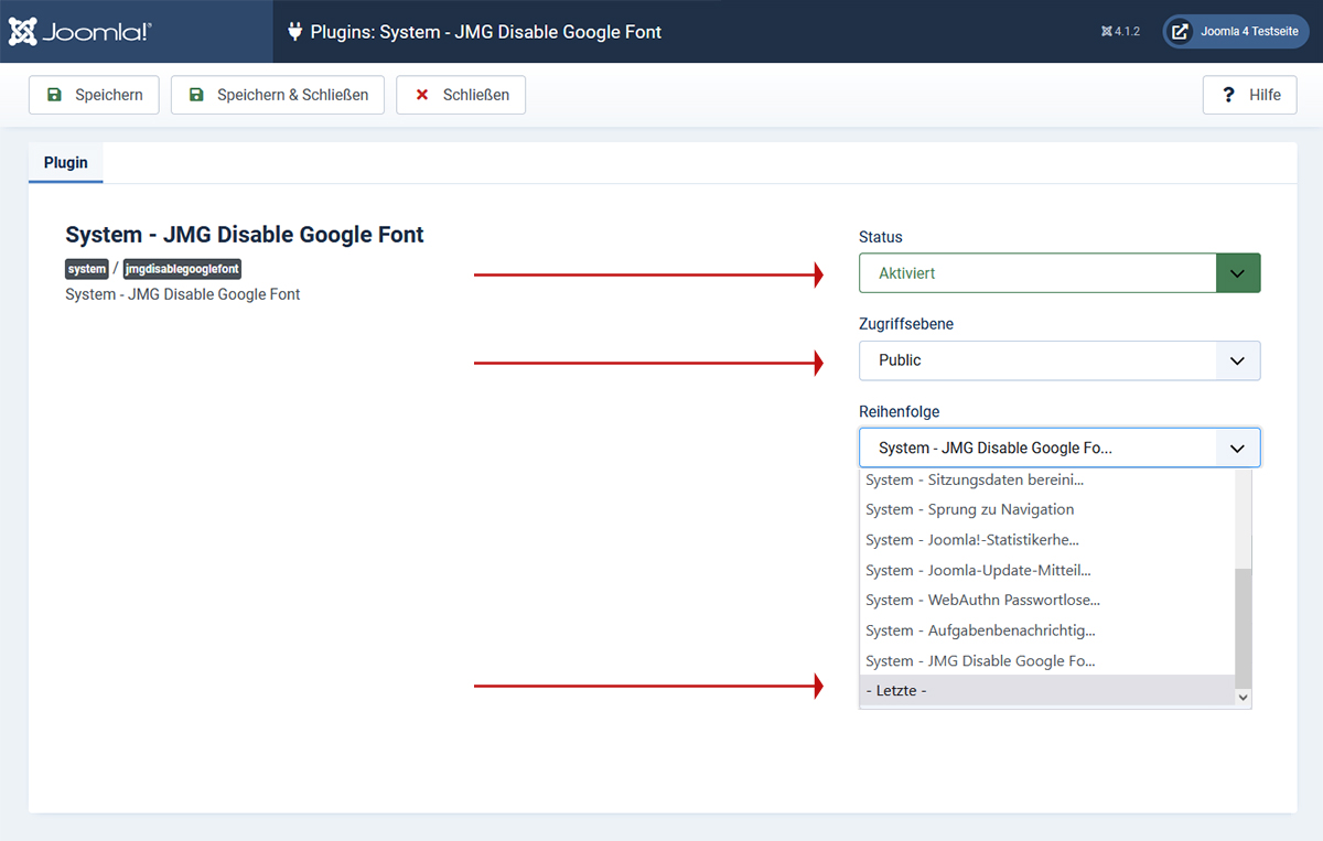 JMG Disable Google Fonts Plugin - Joomla Extension