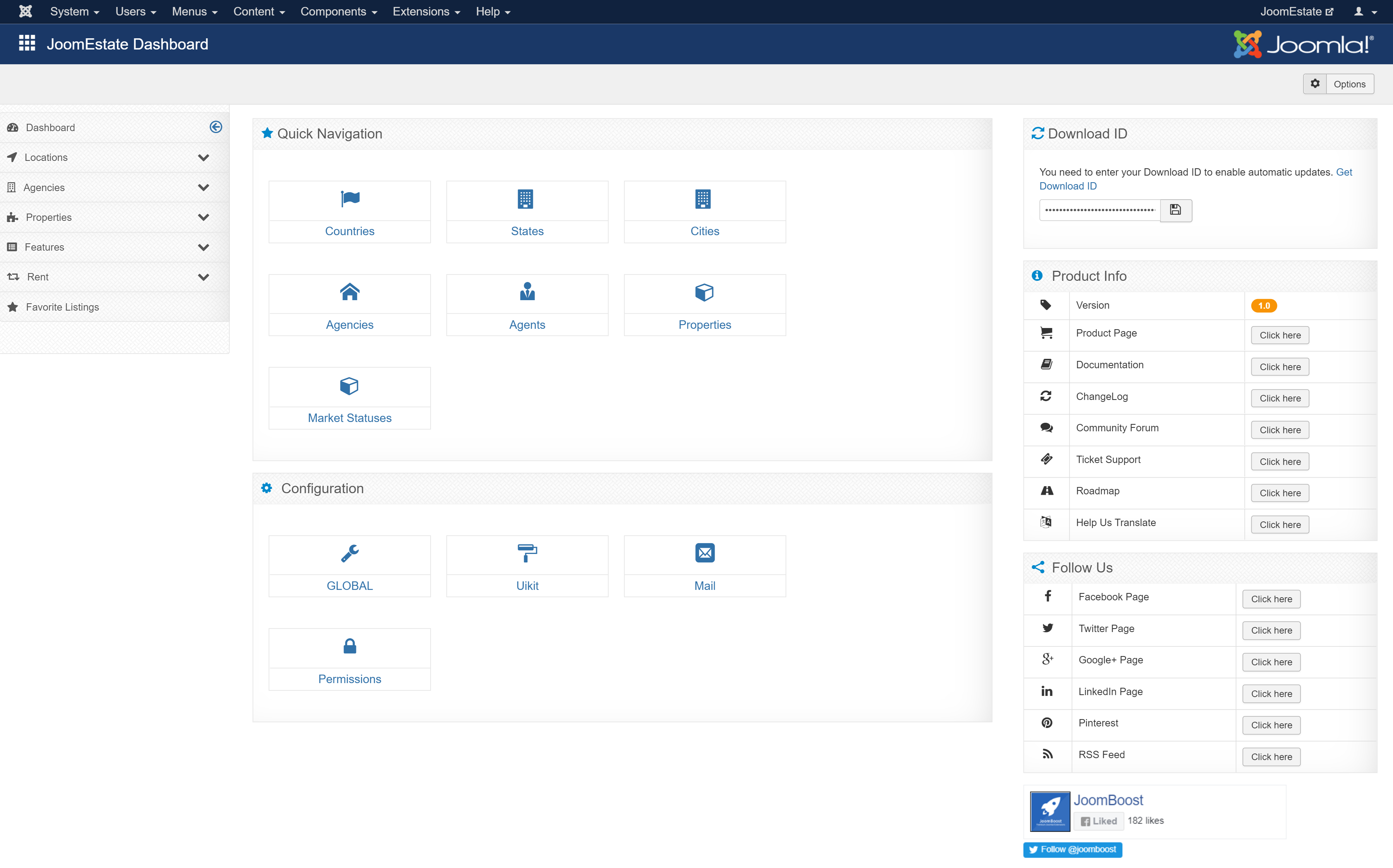 JoomEstate - Joomla Extension