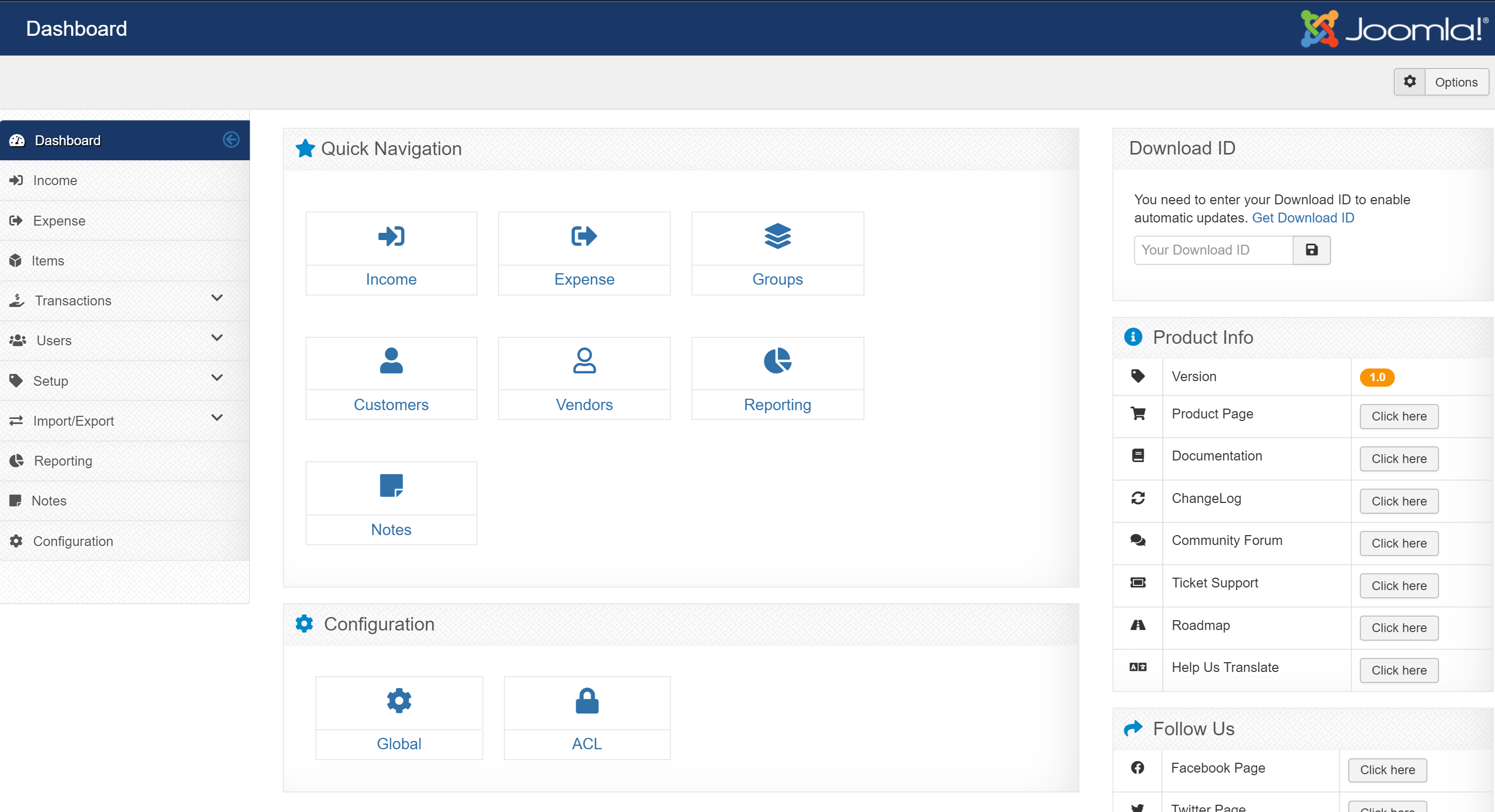 JoomExpense - Joomla Extension