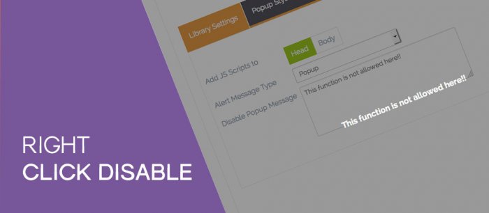 Right Click Disable Plugin - Joomla Extension