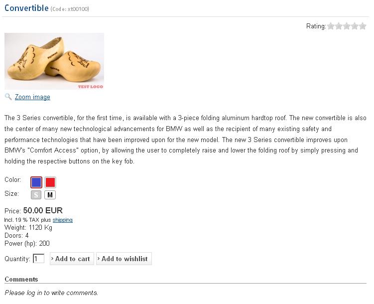 JoomShopping Plugin Attribute Style - Joomla Extension