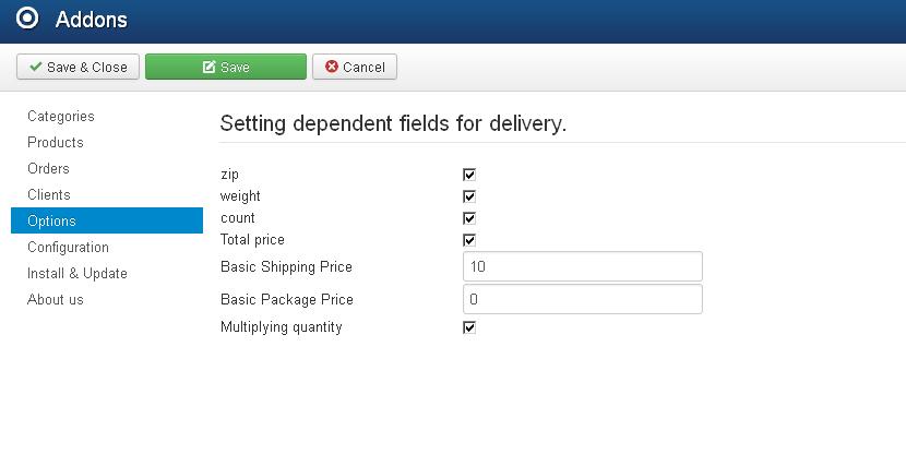 Shipping Calculator Plugin - Joomla Extension