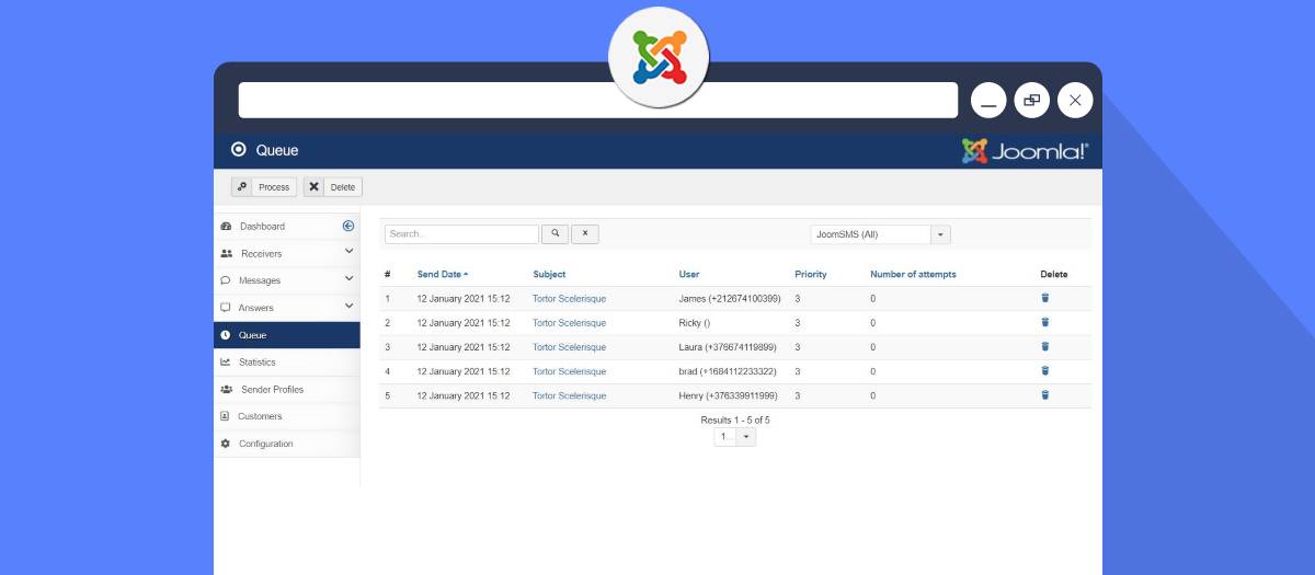 JoomSMS - Joomla Extension