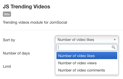 Js Trending Videos Joomla Extension