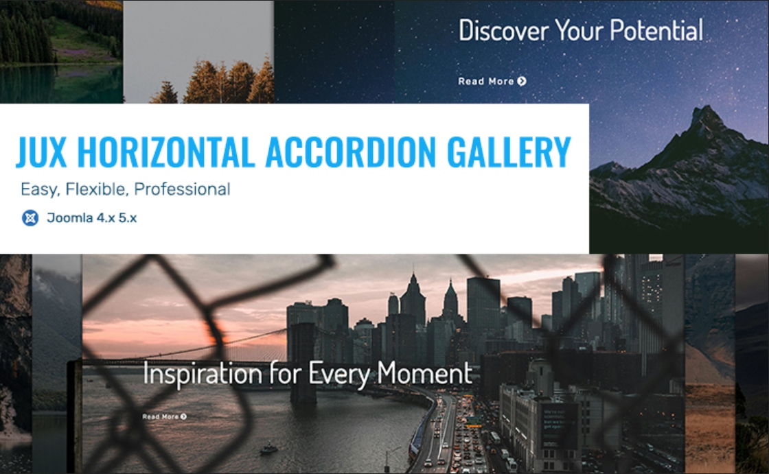 Jux Horizontal Accordion Gallery Joomla Extension