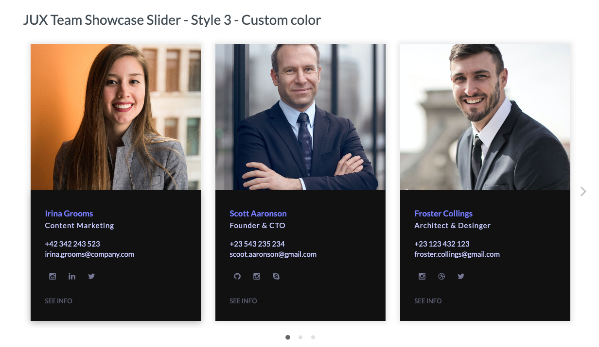 Jux Team Showcase Joomla Extension