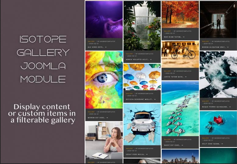Mx Isotope Gallery Joomla Extension