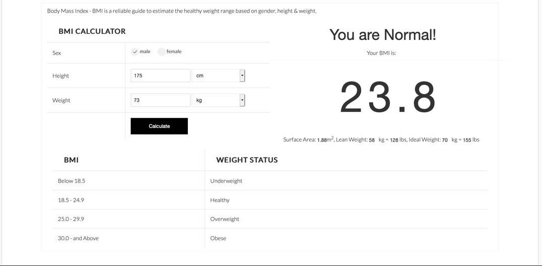 OL BMI Calculator - Joomla Extension