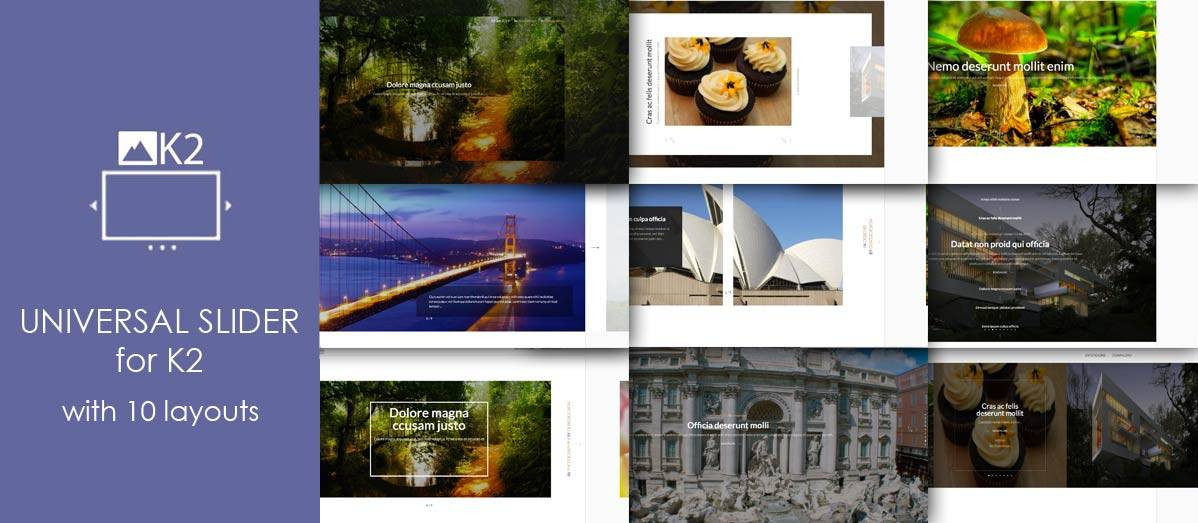 K2 Universal Slider - Joomla Extension
