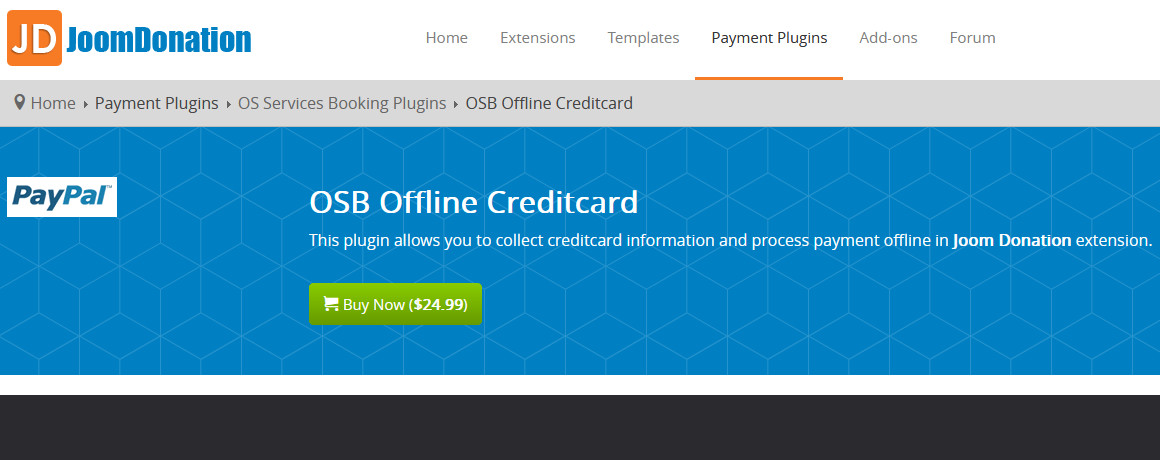 OSB Offline Credit Card Plugin - Joomla Extension