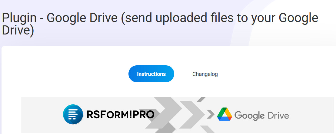 RSForm!Pro Google Drive Integration - Joomla Extension