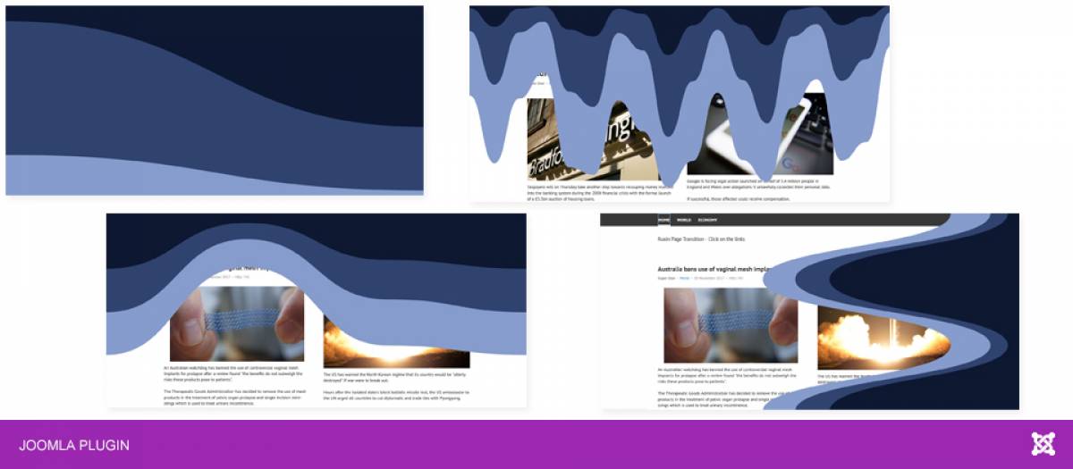 Ruxin Page Transition Joomla Extension