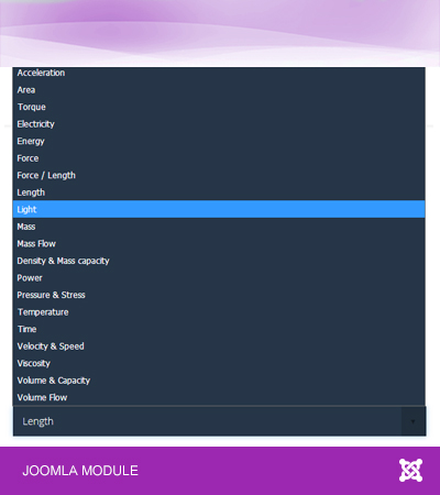 Ruxin Unit Converter Joomla Extension