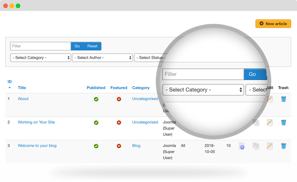 Shack Article Manager Pro - Joomla Extension