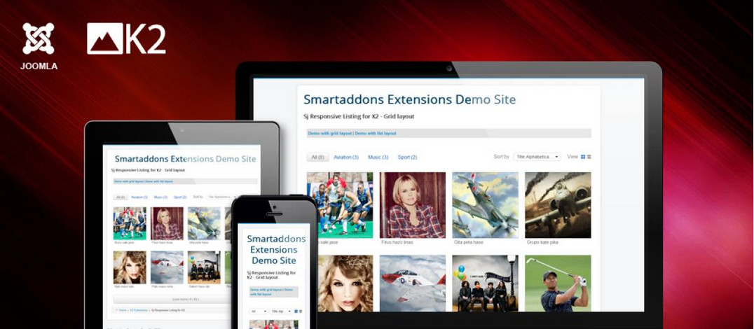 Sj Responsive Listing For K2 Joomla Extension