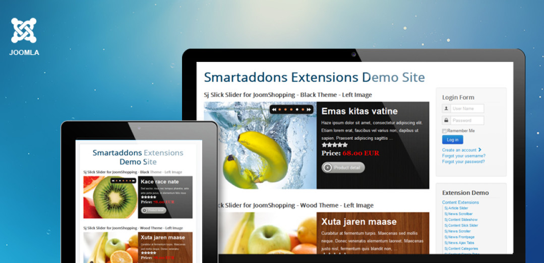 Sj Slick Slider For Joomshopping Joomla Extension