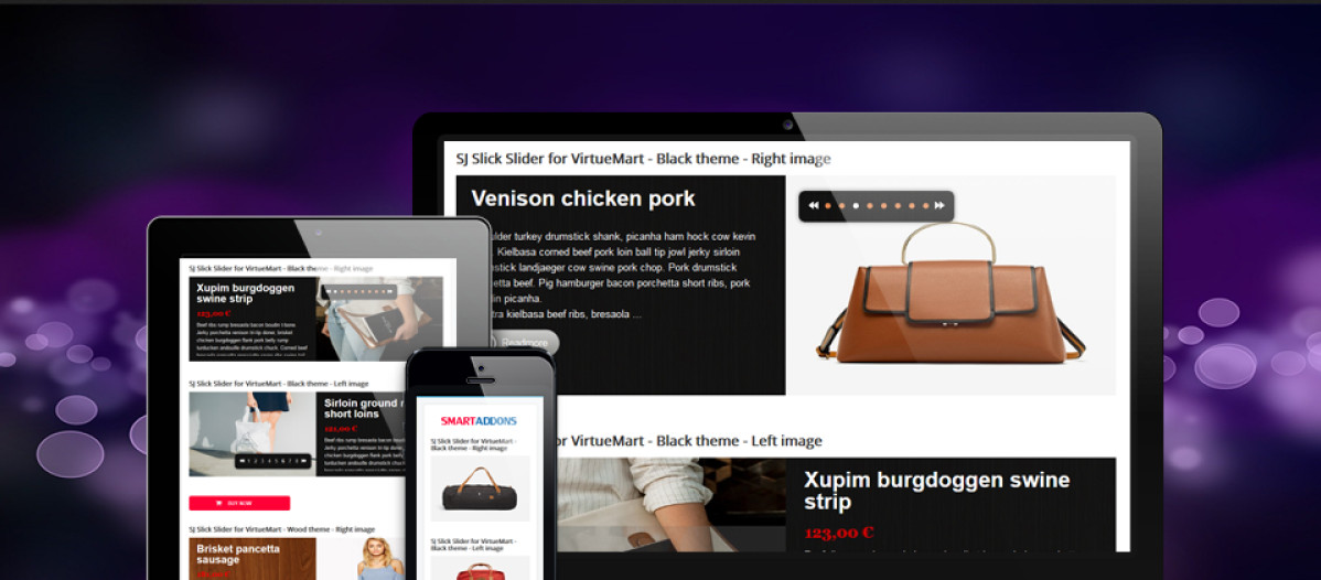 SJ Slick Slider for VirtueMart 4 - Joomla Extension