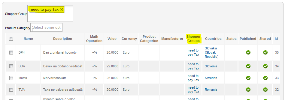 Moss Tax Extension - Joomla Extension