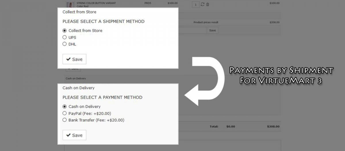 VP Payment By Shipment Plugin - Joomla Extension