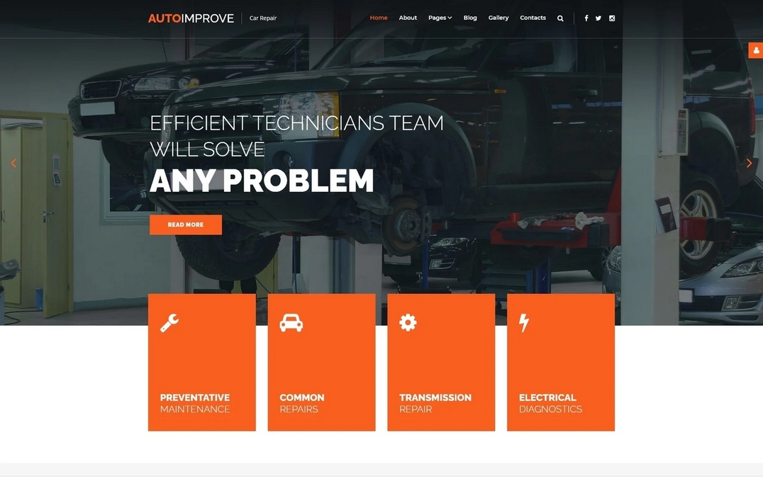 Autoimprove - Car Repair Multi-page Creative Joomla Template