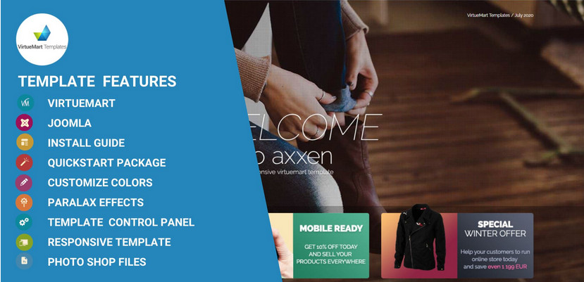 Axxen Joomla Template For Virtuemart