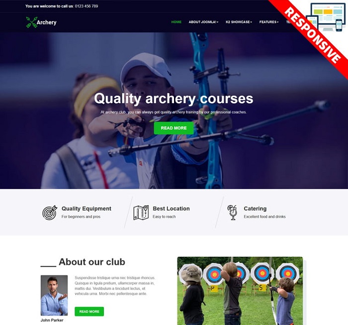 Bestaddon Archery - Joomla Templates