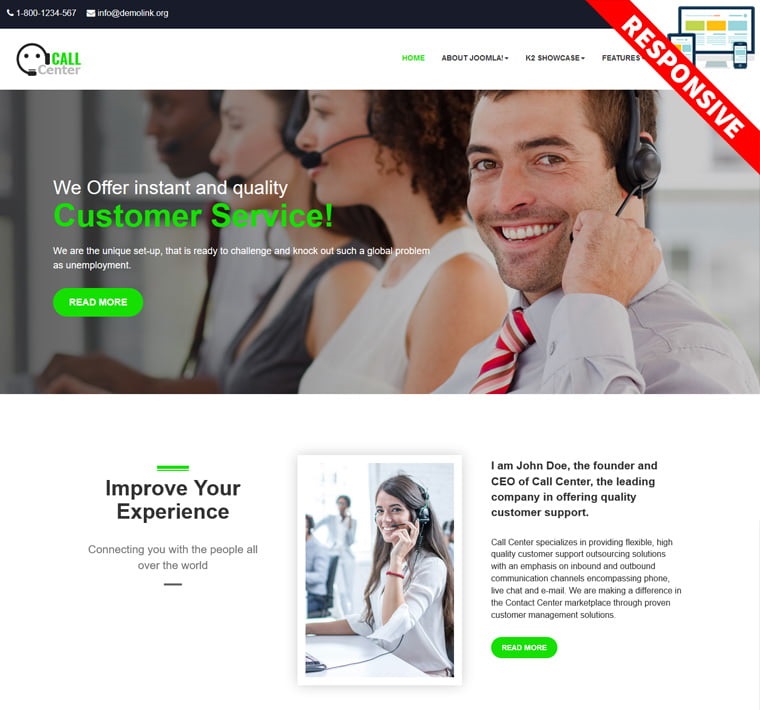 Bestaddon Callcenter - Joomla Templates