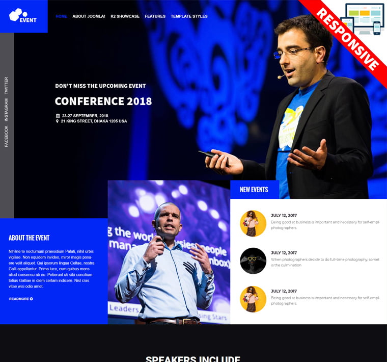 Bestaddon Event - Joomla Templates