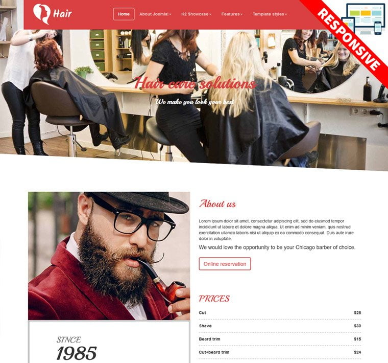 Bestaddon Hair - Joomla Templates