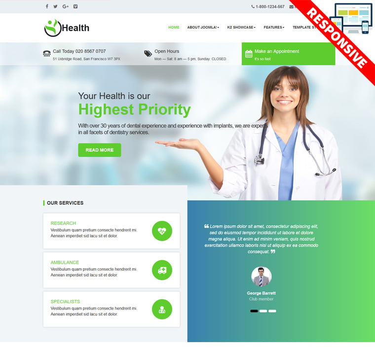 Bestaddon Health - Joomla Templates