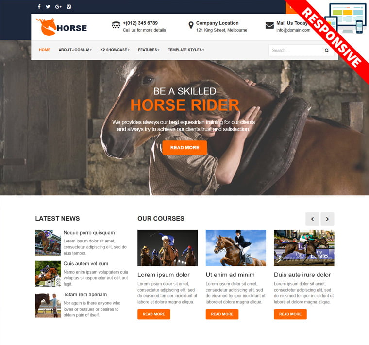 Bestaddon Horse - Joomla Templates