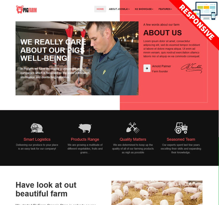 Bestaddon Pigfarm - Joomla Templates